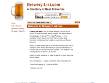 Tablet Screenshot of brewery-list.com